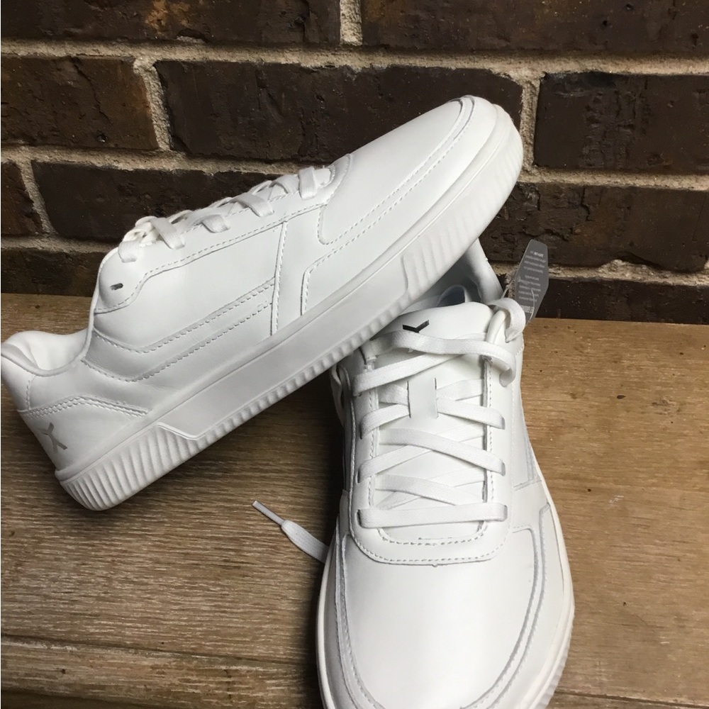 White Low-Top Leather Sneakers woman’s - Picture 9 of 14